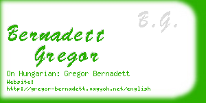 bernadett gregor business card